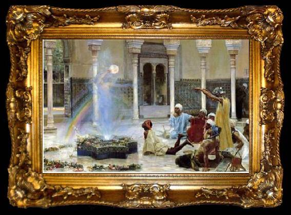framed  unknow artist Arab or Arabic people and life. Orientalism oil paintings  420, ta009-2